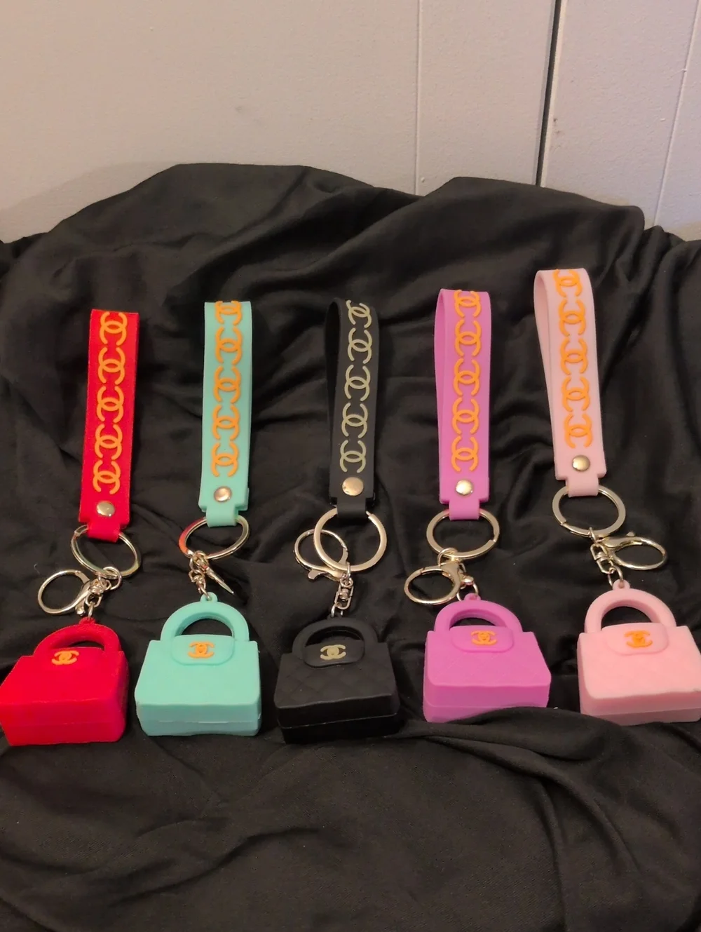 Silicone Mini Purse Keychain Wristlet - Multiple Colors- Pick One!